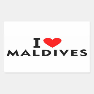 I love Maldives country like heart travel tourism Sticker