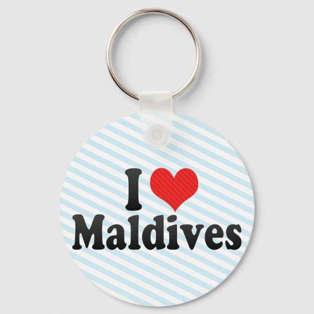 I Love Maldives Keychain (Front)