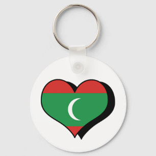 I Love Maldives Keychain