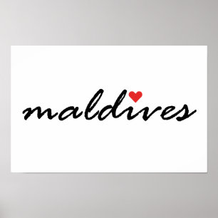 I love Maldives Poster