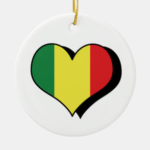 I Love Mali Flag Ornament
