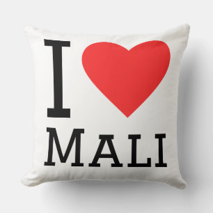 I love Mali Throw Pillow