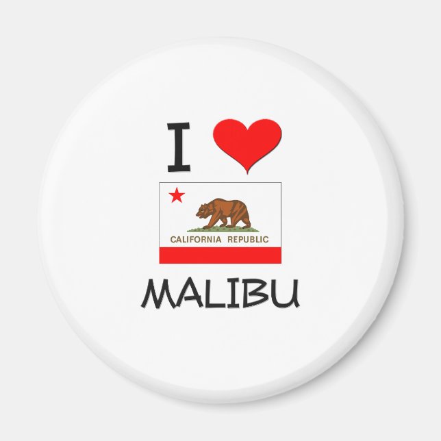 I Love MALIBU California Magnet (Front)