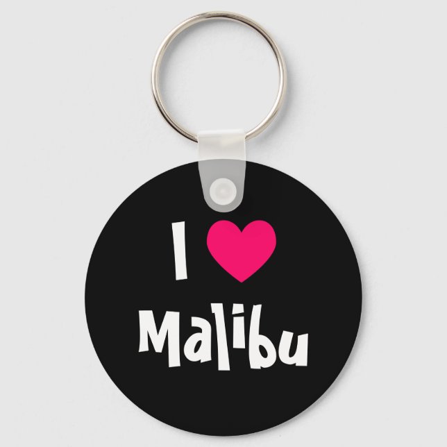 I Love Malibu Keychain (Front)