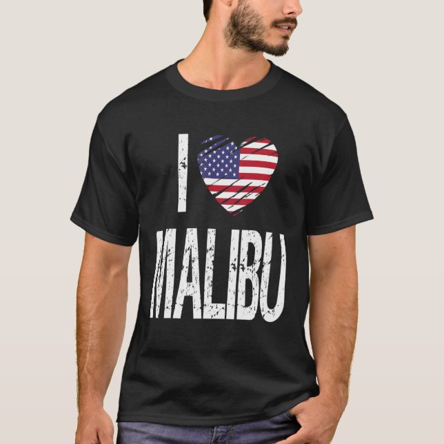 I Love Malibu T-Shirt (Front)