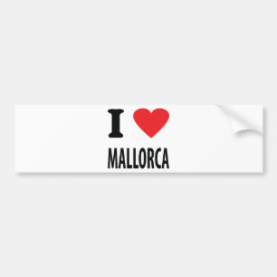 I love mallorca icon bumper sticker