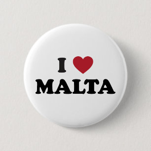 I Love Malta 2 Inch Round Button