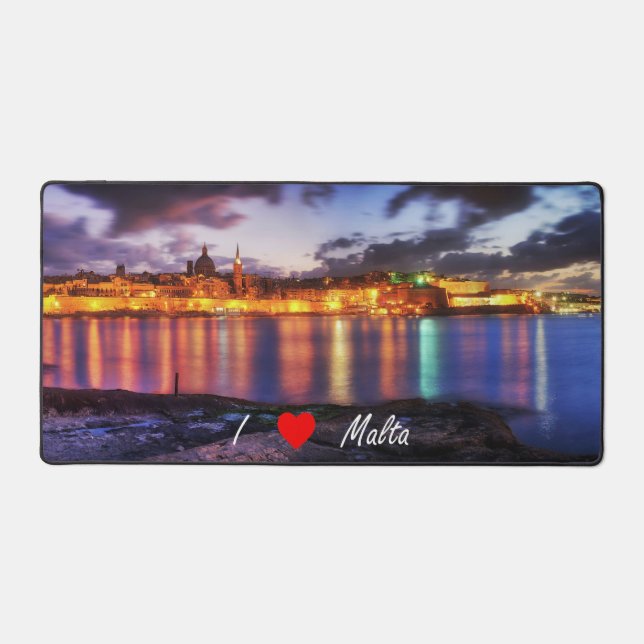 I Love Malta Desk Mat (Front)