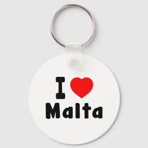 I Love Malta Keychain
