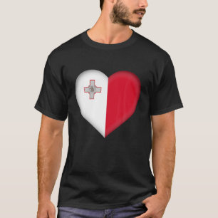 I Love Malta T Shirt Maltese Flag Heart Outfit
