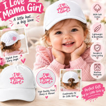 I Love Mama Girl Pink Baby Girl Hat – Cute Mommy &