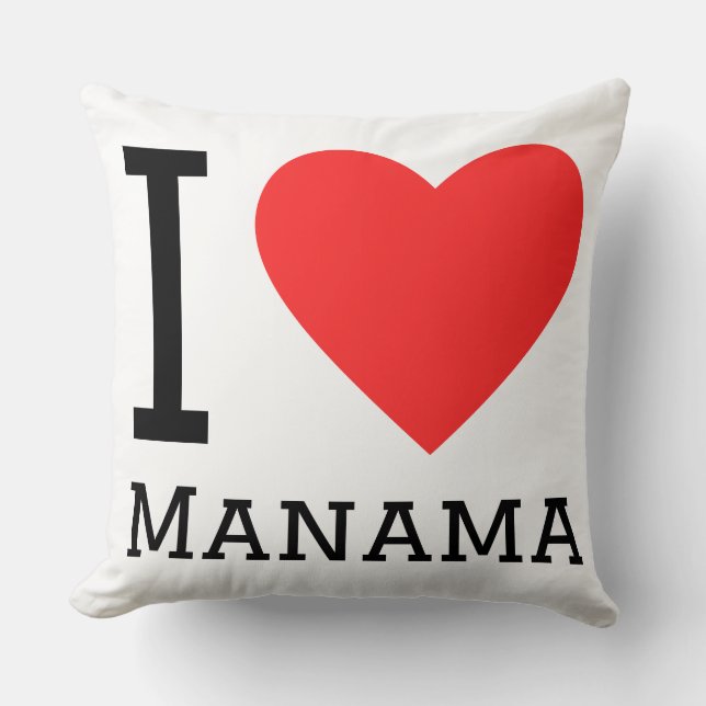 I love manama throw pillow (Front)