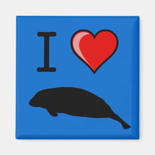 I Love Manatees Magnet