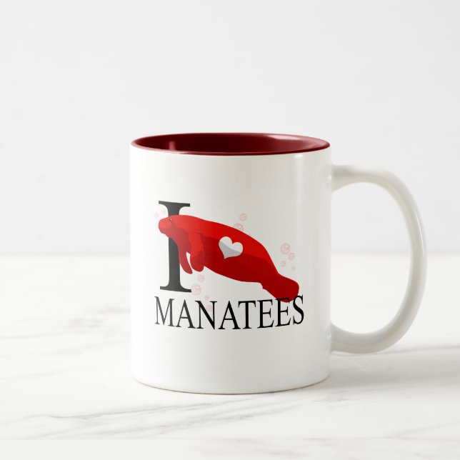 I Love Manatees Mugs (Right)