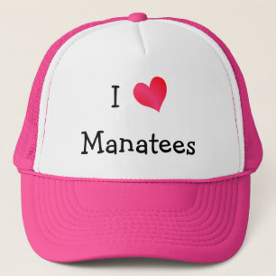 I Love Manatees Trucker Hat