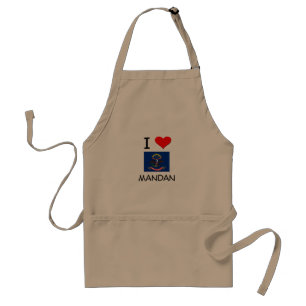 I Love Mandan North Dakota Standard Apron