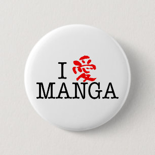 I Love Manga 2 Inch Round Button