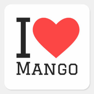  I love mango  Square Sticker