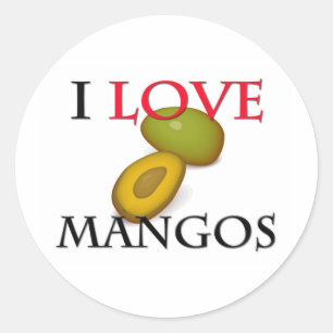 I Love Mangos Classic Round Sticker