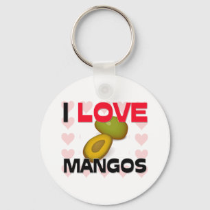 I Love Mangos Keychain