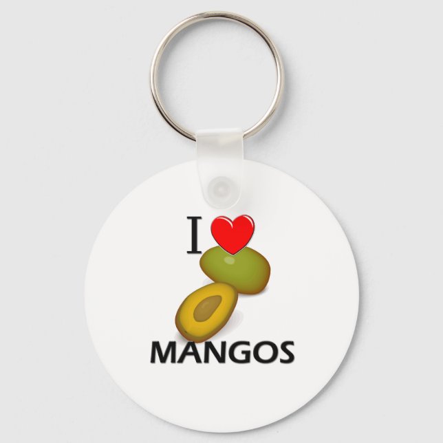 I Love Mangos Keychain (Front)