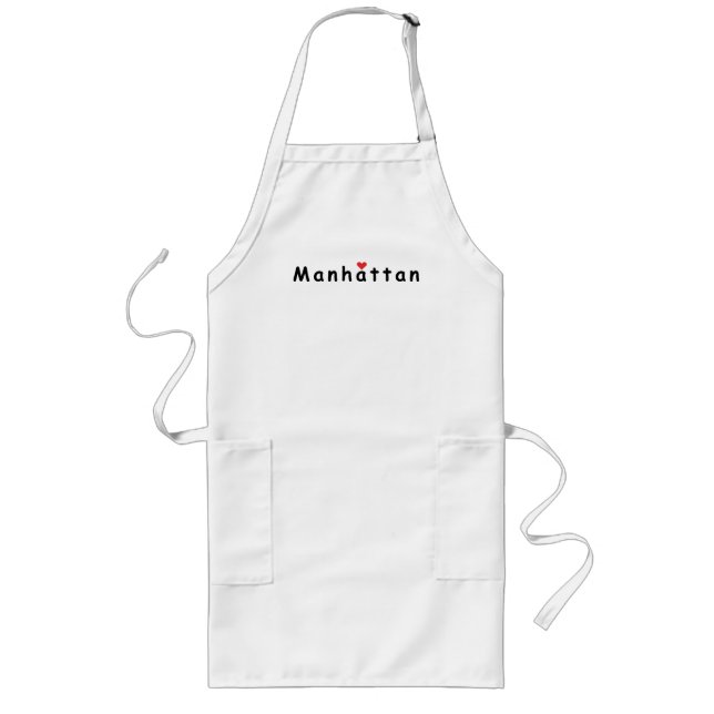 I love Manhattan  Long Apron (Front)