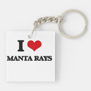 I love Manta Rays Keychain