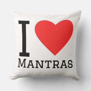 I love mantras throw pillow