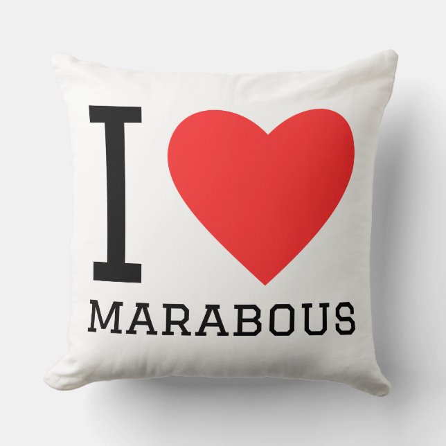 I love marabous throw pillow (Front)