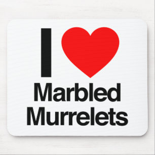 i love marbled murrelets mouse pad