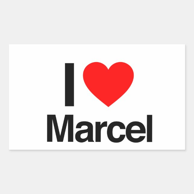 i love marcel sticker (Front)