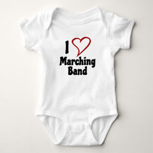 I Love Marching Band Baby Bodysuit