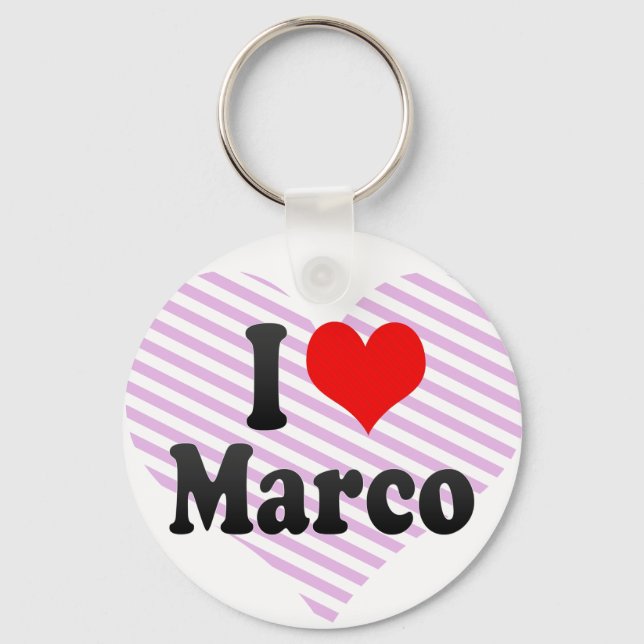 I love Marco Keychain (Front)