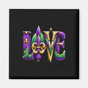 I Love Mardi Gras For Girls Kids  Magnet