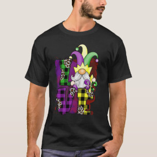 I Love Mardi Gras Gnomes With Fleur de Lis  Men Wo T-Shirt