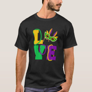 I Love Mardi Gras Tee Mardi Gras Mask Party Costum