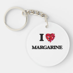 I Love Margarine Keychain