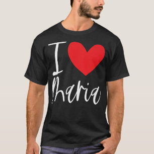 I Love Maria Name Personalized Girl Woman Bff Frie T-Shirt