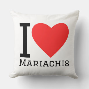 I love mariachis throw pillow