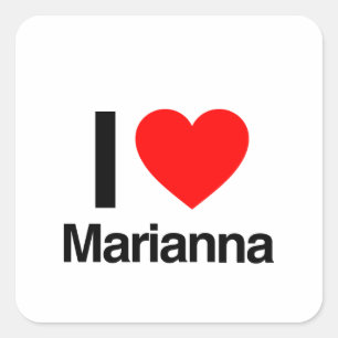 i love marianna square sticker