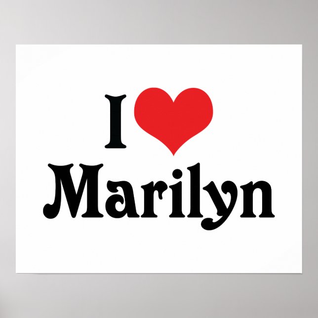 I Love Marilyn Poster (Front)