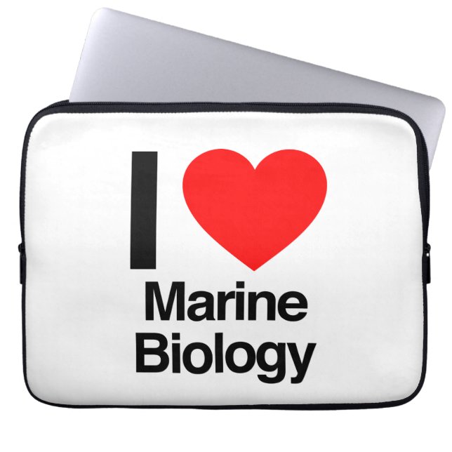 i love marine biology laptop sleeve (Front)