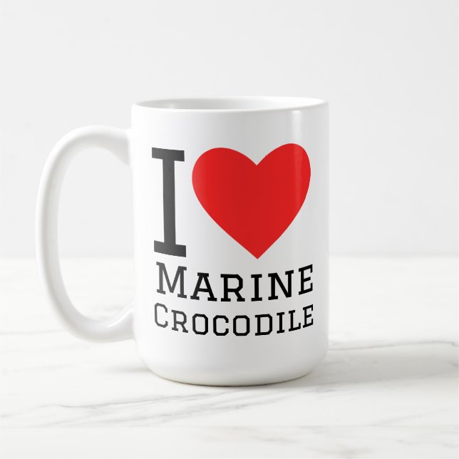 I love marine crocodile coffee mug (Left)