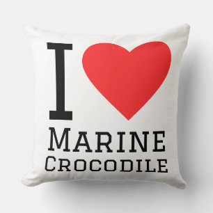 I love marine crocodile throw pillow