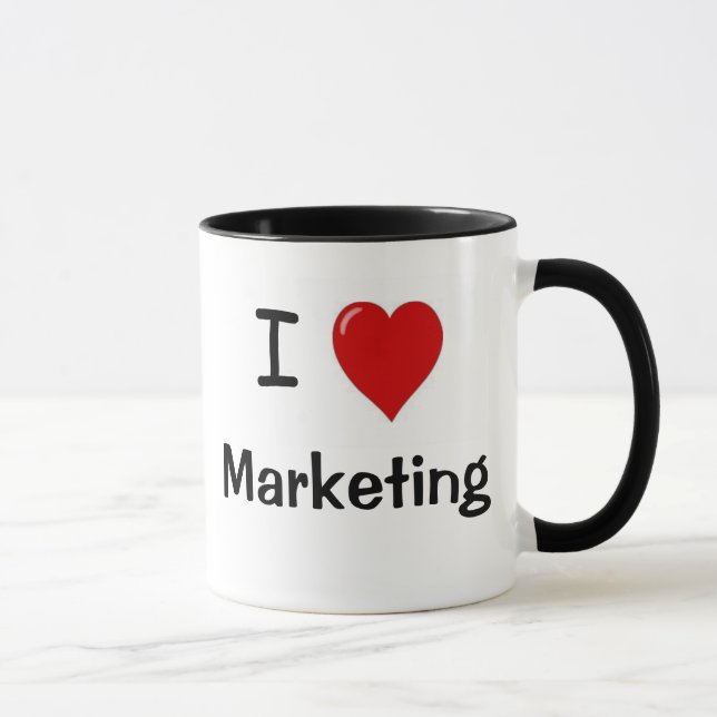 I Love Marketing Marketing Loves Me - Double Sided Mug (Right)