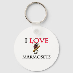 I Love Marmosets Keychain