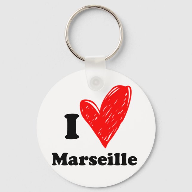 I love Marseille Keychain (Front)