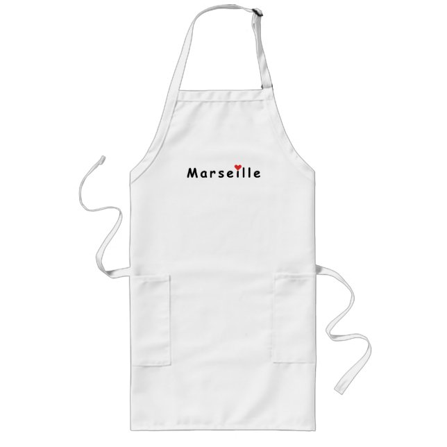I love Marseille Long Apron (Front)