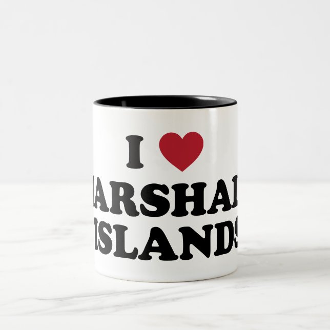 I Love Marshall Islands Two-Tone Coffee Mug (Center)