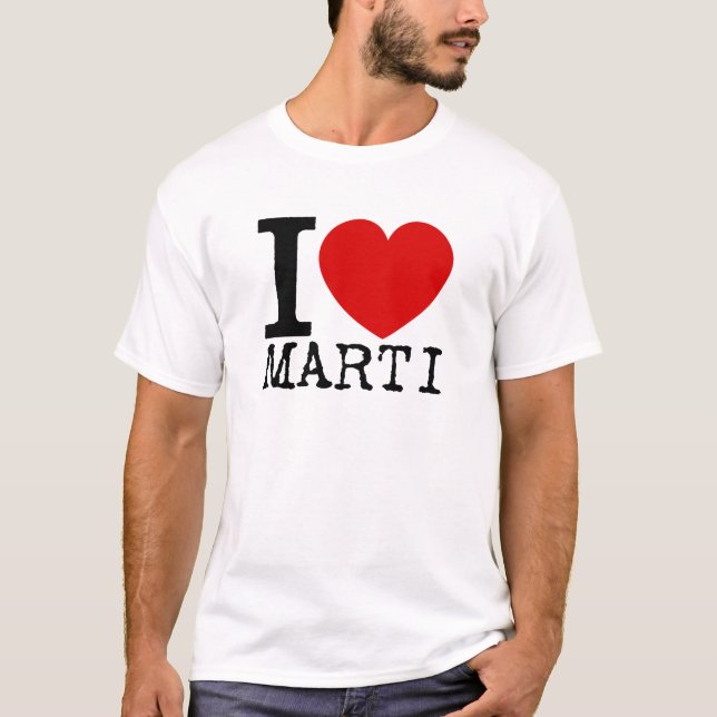 I Love Marti (Black) T-Shirt (Front)